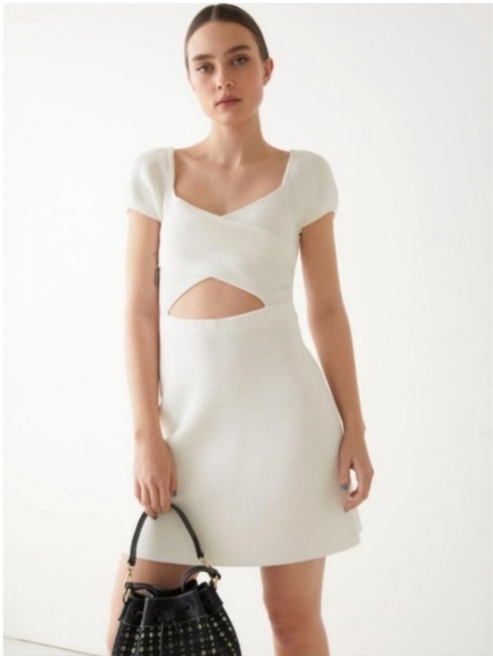 & Other Stories White Cutout Mini Dress -  S